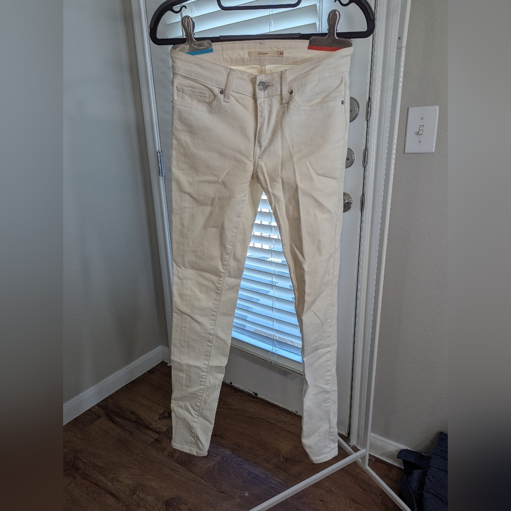 Levi's 711 Skinny White Jeans Size 24